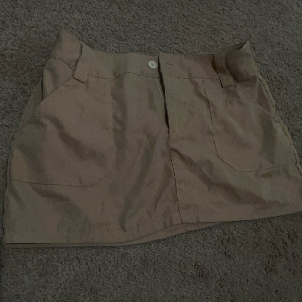 Tan Mini Skirt